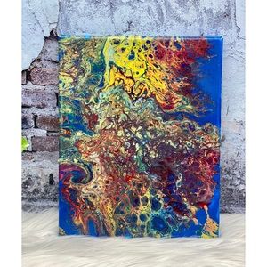 Acrylic Art Painting 8X10 liquid pour paint